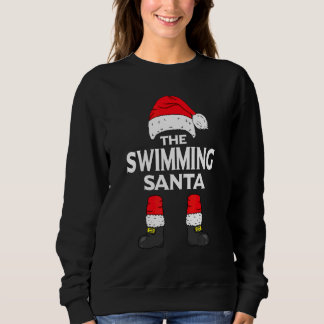 Schwimmender Weihnachtsmann passende Familien-Grup Sweatshirt