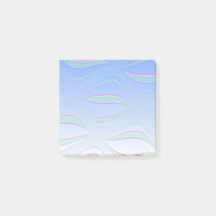 Schwimmendes blaues welliges Design Post-it Klebezettel