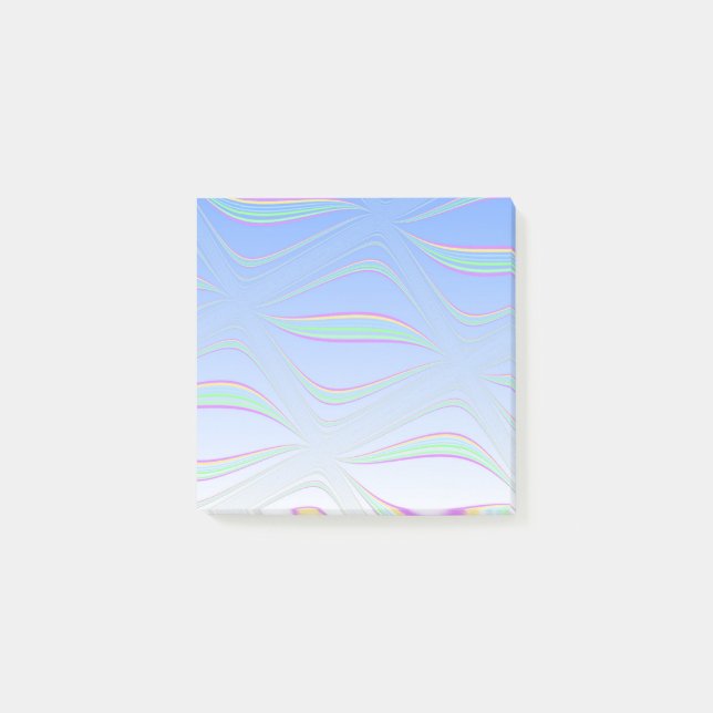 Schwimmendes blaues welliges Design Post-it Klebezettel (Vorderseite)