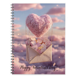 Schwimmendes Herz der Liebesbrief-Design-Postkarte Notizblock