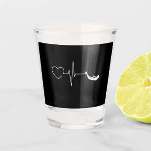 Schwimmendes Herzgeschenk für Schwimmer Schnapsglas