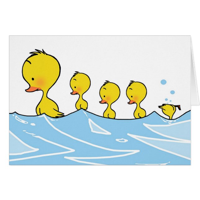 Schwimmenentenfamilie (Vorderseite (Horizontal))