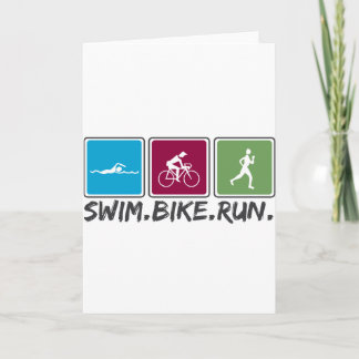 Schwimmenfahrrad laufen gelassen (Triathlon) Karte