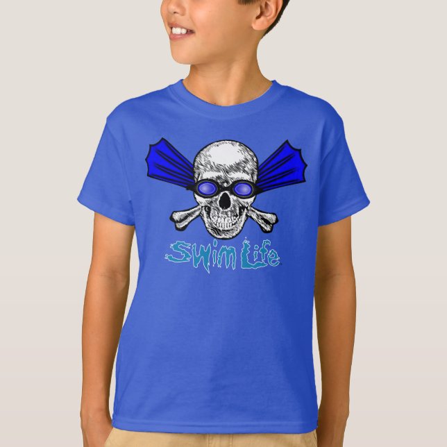 Schwimmenleben-Blaut-stück T-Shirt (Vorderseite)