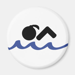 Schwimmenmädchen Magnet
