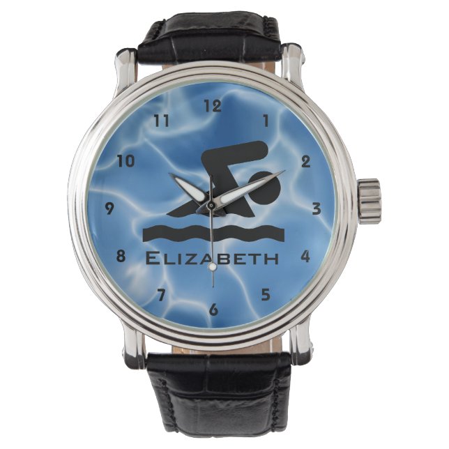 Schwimmenwache Armbanduhr (Vorderseite)