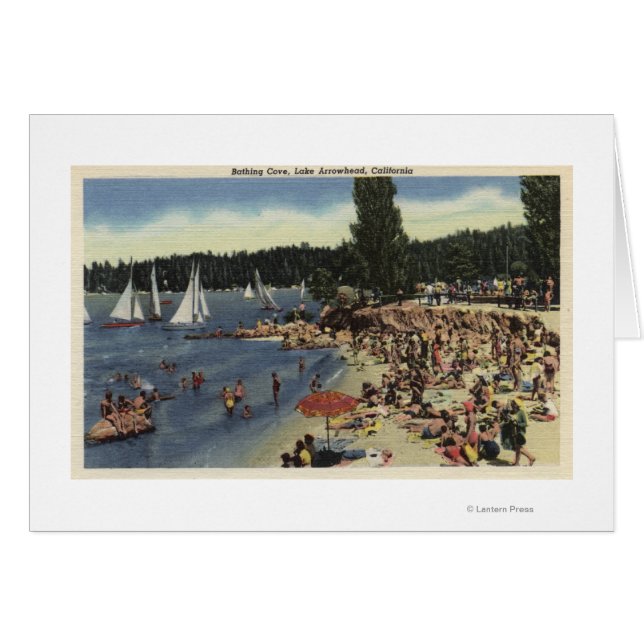 Schwimmer am Strand der Badebucht (Vorderseite (Horizontal))