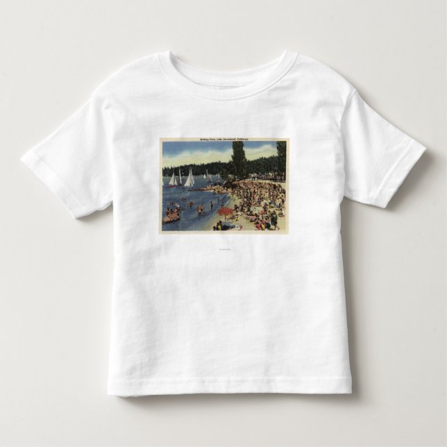 Schwimmer auf dem Baden des Bucht-Strandes Kleinkind T-shirt (Vorderseite)