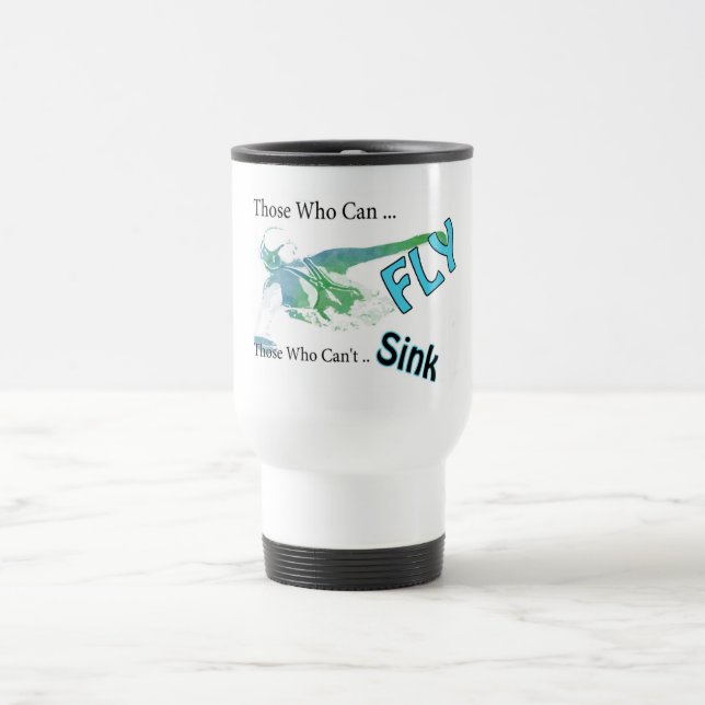 Schwimmer Butterfly Stroke Travel Mug Reisebecher (Mittel)