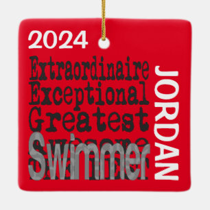 Schwimmer Extraordinaire CUSTOM Keramikornament