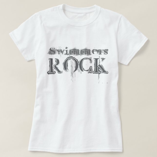 Schwimmer-Felsen T-Shirt (Design vorne)