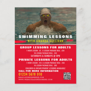 Schwimmer, Flyer für Badebetrieb und Werbung