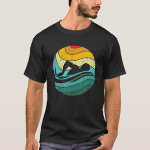 Schwimmer Geschenke Funny Retro Vintag Sunset Swim T-Shirt