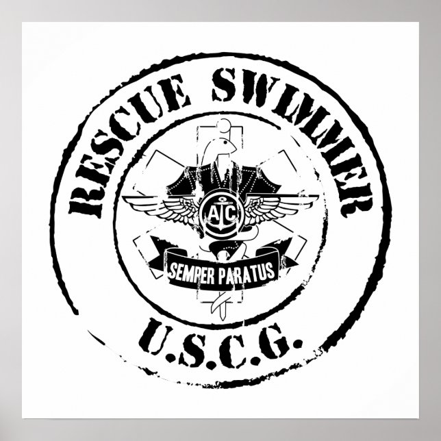 Schwimmer (Grunge) Poster (Vorne)