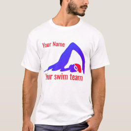 Schwimmer, Ihr Name, Freestyle-Schwimmer T-Shirt