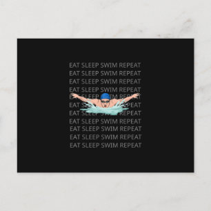 Schwimmer Liebe Funny Swimming Junge Sport Feiertagspostkarte