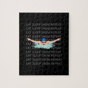 Schwimmer Liebe Funny Swimming Junge Sport Puzzle