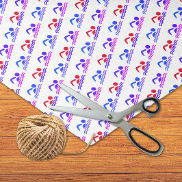 Schwimmer lila Sportart Seidenpapier