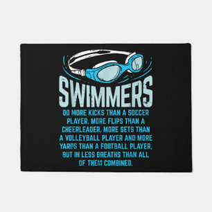 Schwimmer machen mehr Kicks I Funny Geschenk Schwi Fußmatte