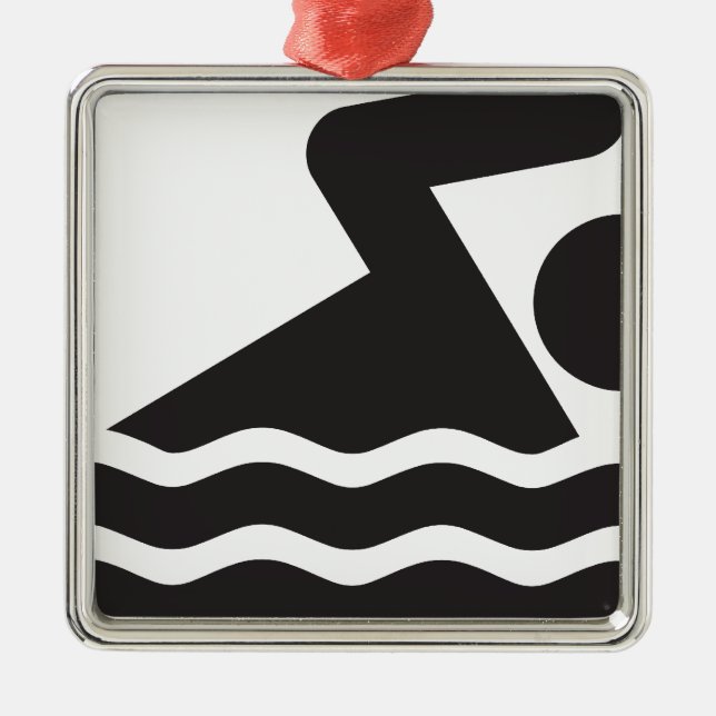 Schwimmer Ornament Aus Metall (Vorne)