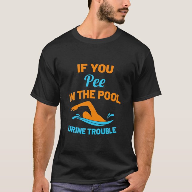 Schwimmer Pech im Pool T-Shirt (Vorderseite)