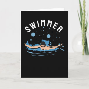 Schwimmer - Perfekte Gestaltung für Schwimmer Karte