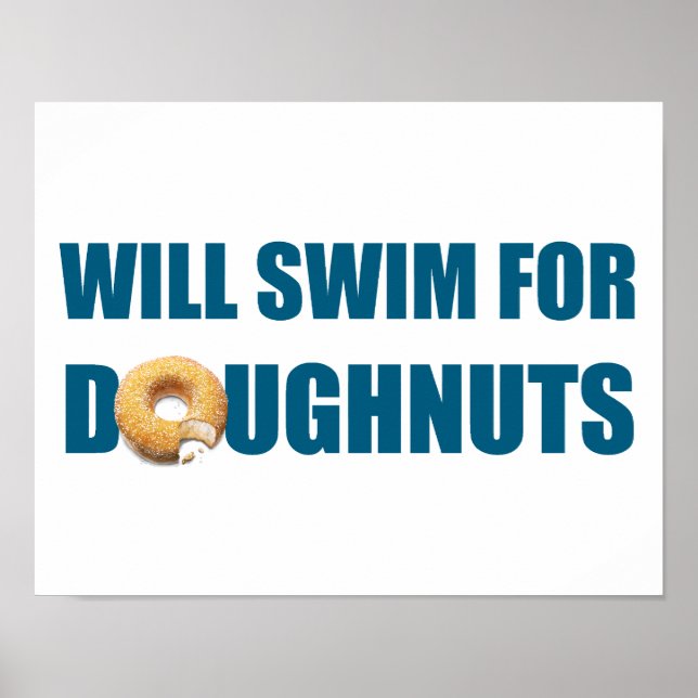 Schwimmer Poster, Schwimmteam, Donuts Poster (Vorne)
