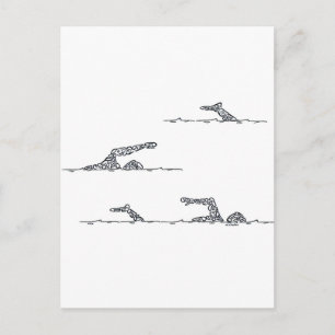 SCHWIMMER POSTKARTE