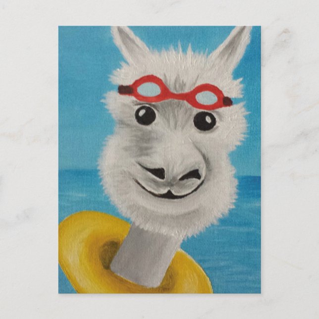 Schwimmer Postkarte (Vorderseite)