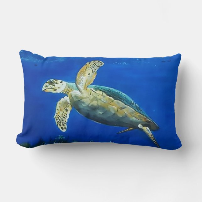 Schwimmer (Schildkröte) Lendenkissen (Vorderseite)