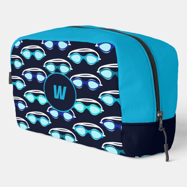 Schwimmer Schwimm-Sportteam-Monogramm Waschbeutel (Rechte Ecke)