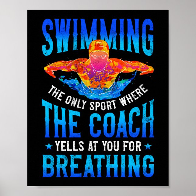 Schwimmer schwimmen Butterfly atmen Schwimmer Trai Poster (Vorne)