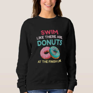 Schwimmer Schwimmen Donut Schwimmbäder Sweatshirt