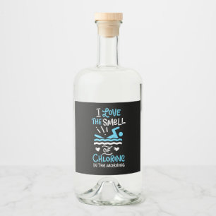 Schwimmer Schwimmen Sport Geschenk Alkoholflaschenetikett
