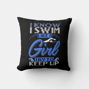 Schwimmer Schwimmen Sport Geschenk Kissen