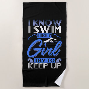 Schwimmer Schwimmen Sport Geschenk Strandtuch