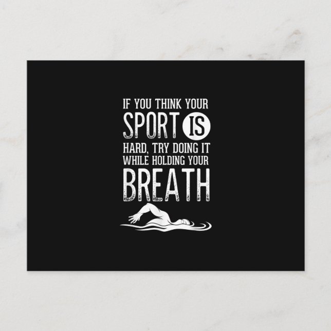 Schwimmer Schwimmer Sportübungen Postkarte (Vorderseite)