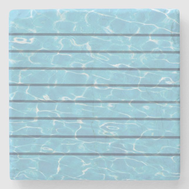 Schwimmer Schwimmteam Pool Steinuntersetzer (Vorderseite)