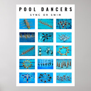 Schwimmer Synchronschwimmen Poster