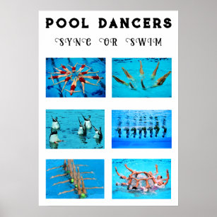 Schwimmer Synchronschwimmend Schwimmposter Poster