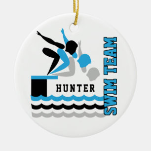 Schwimmer / Tauchteam - Baby Blue-Boy Keramik Ornament