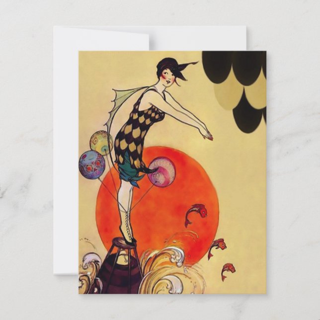 Schwimmerin ~ Einladung (Vorderseite)