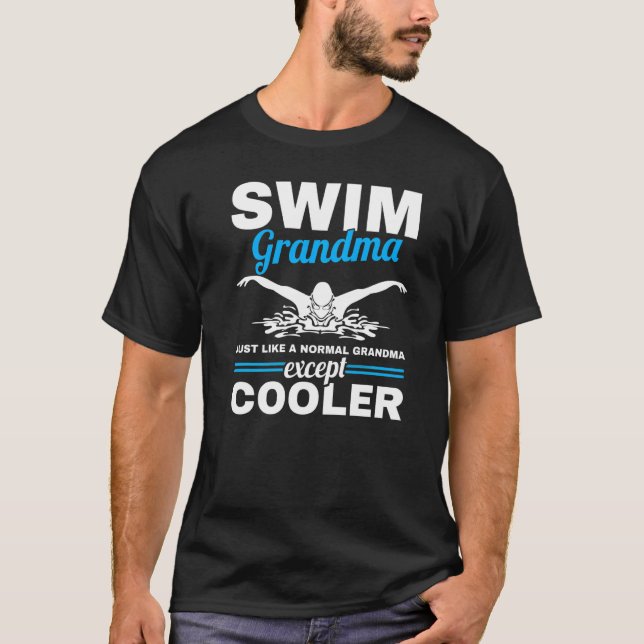 Schwimmerin Großmutter schwimmen Oma Schwimmen T-Shirt (Vorderseite)