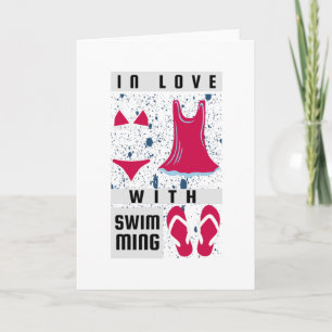 Schwimmerinnen - in Liebe mit dem Schwimmen Karte