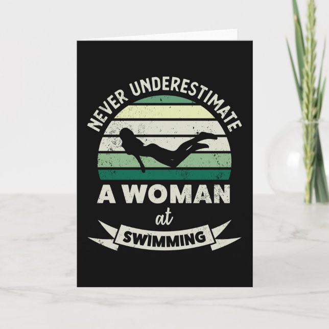 Schwimmerinnen Mama Karte (Vorderseite)