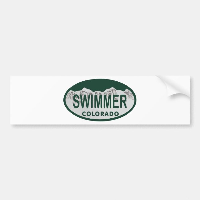 Schwimmerlizenzoval Autoaufkleber (Vorne)