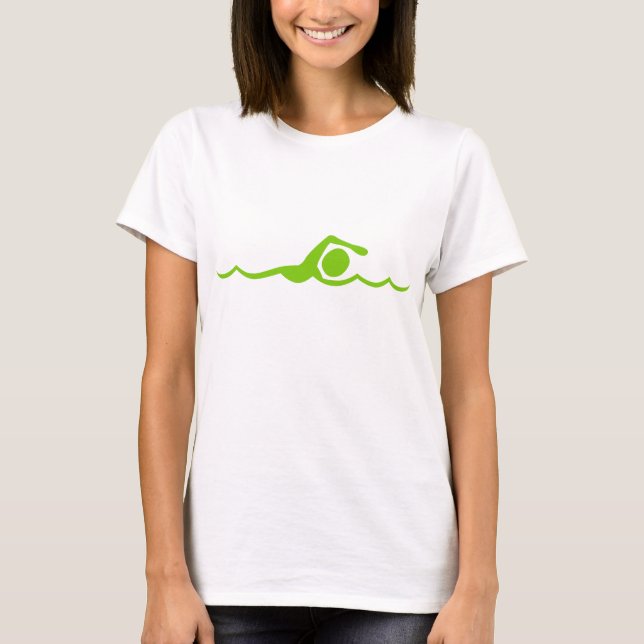 Schwimmfigur: Grün von Mars T-Shirt (Vorderseite)