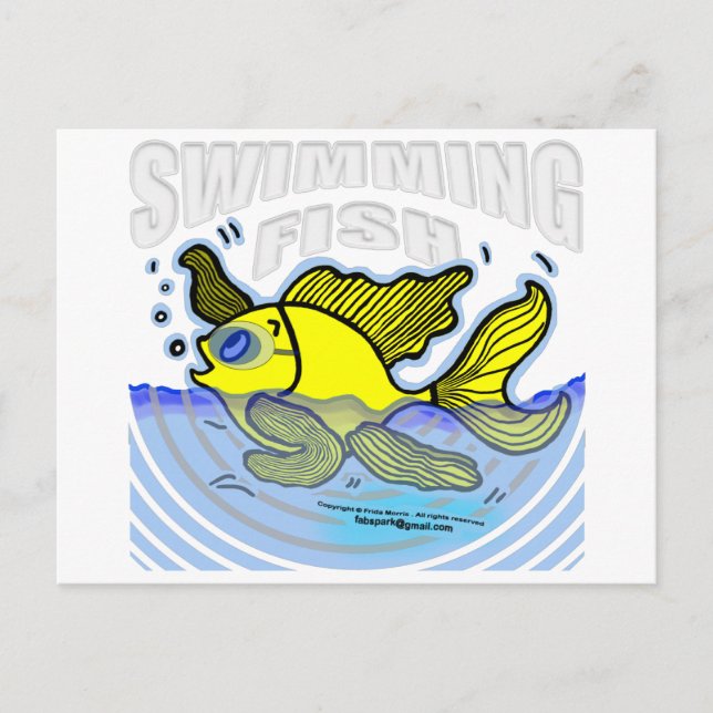Schwimmfisch Postkarte (Vorderseite)