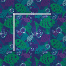 Schwimmfische und Blasen Vibranntes Reef Muster