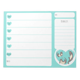 Schwimmfluss Otter Weekly Planer Notepad Notizblock